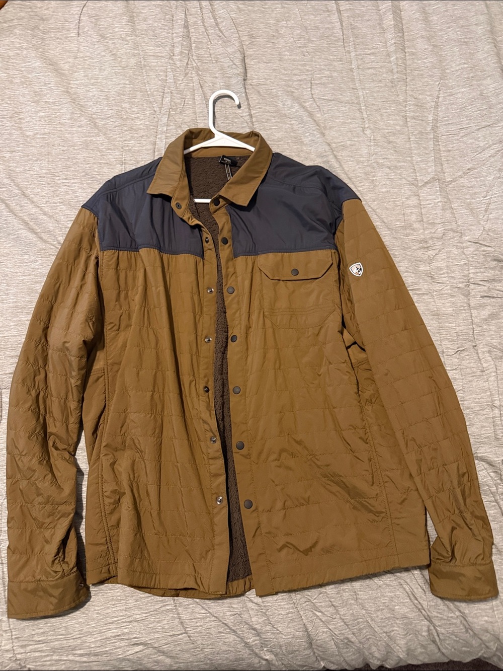 Men's KUHL Quilted Brown Jacket W/ insulated interior